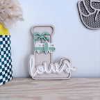 décoration lettre prénom van palmier planche de surf