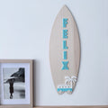 Décoration chambre enfant personnalisée planche surf palmier van 