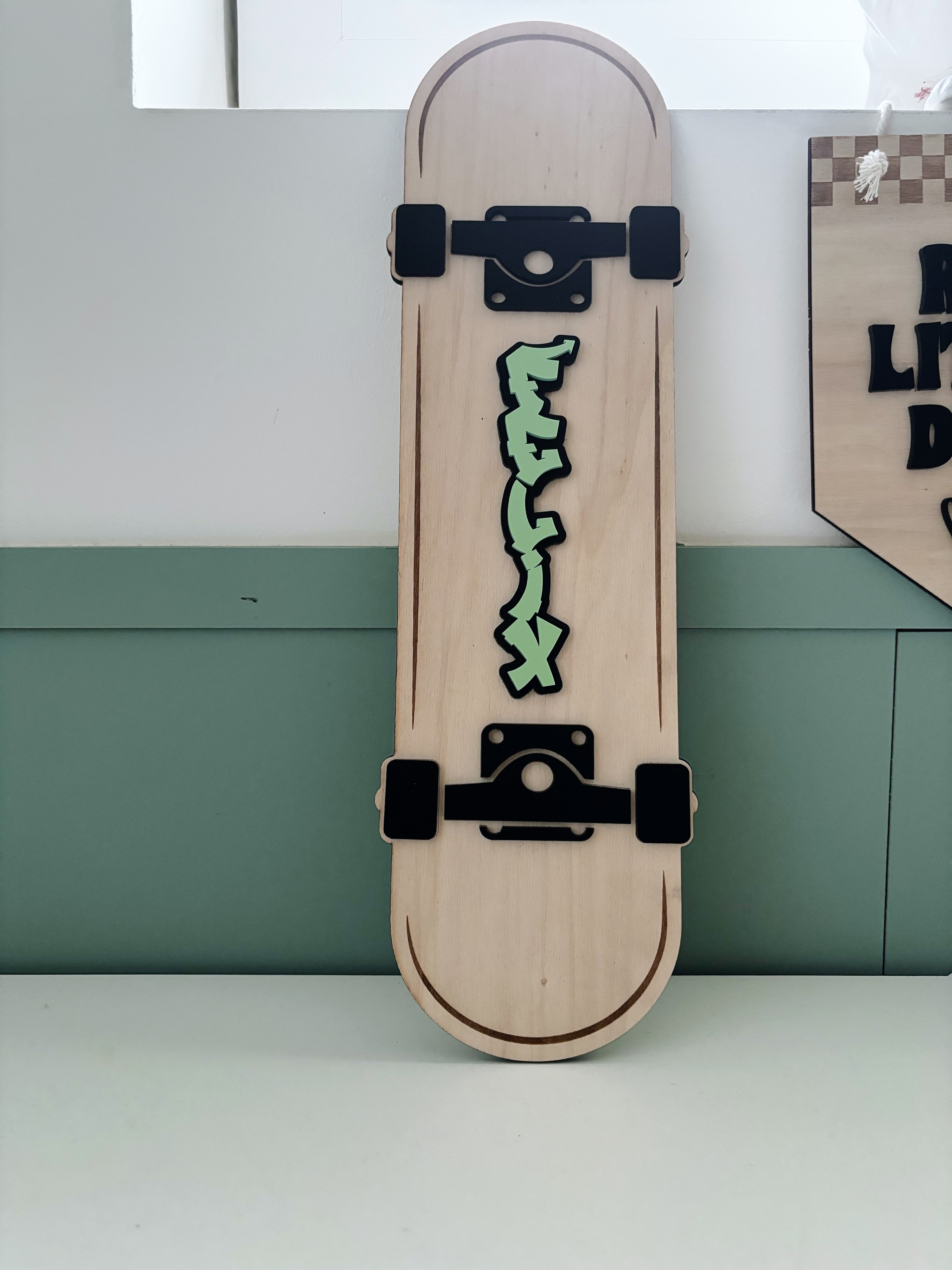 Skate board graffiti