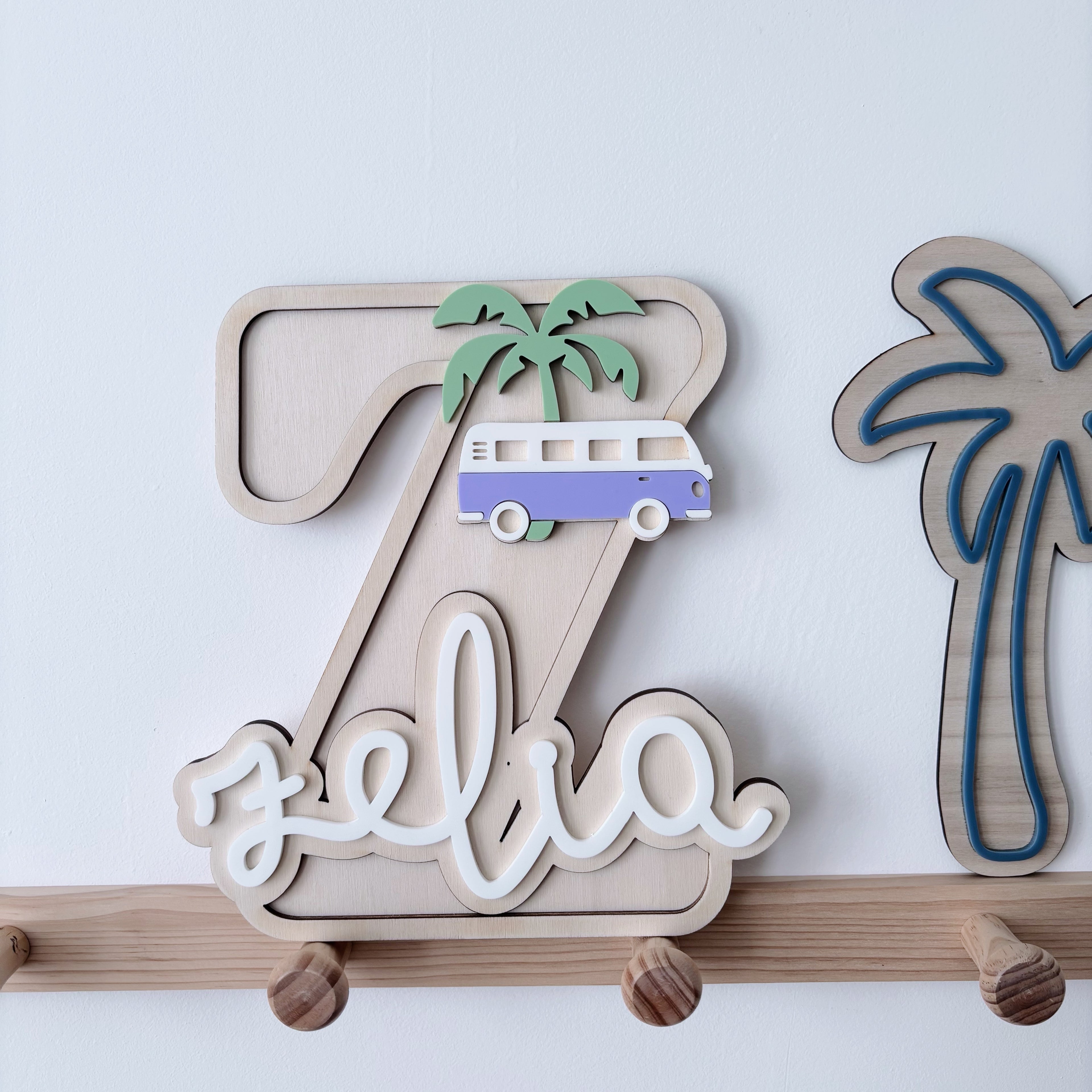 décoration personnalsée lettre prénom van plamier