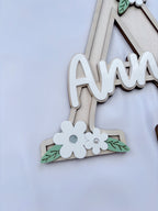 Lettre prénom personnalisée fleur