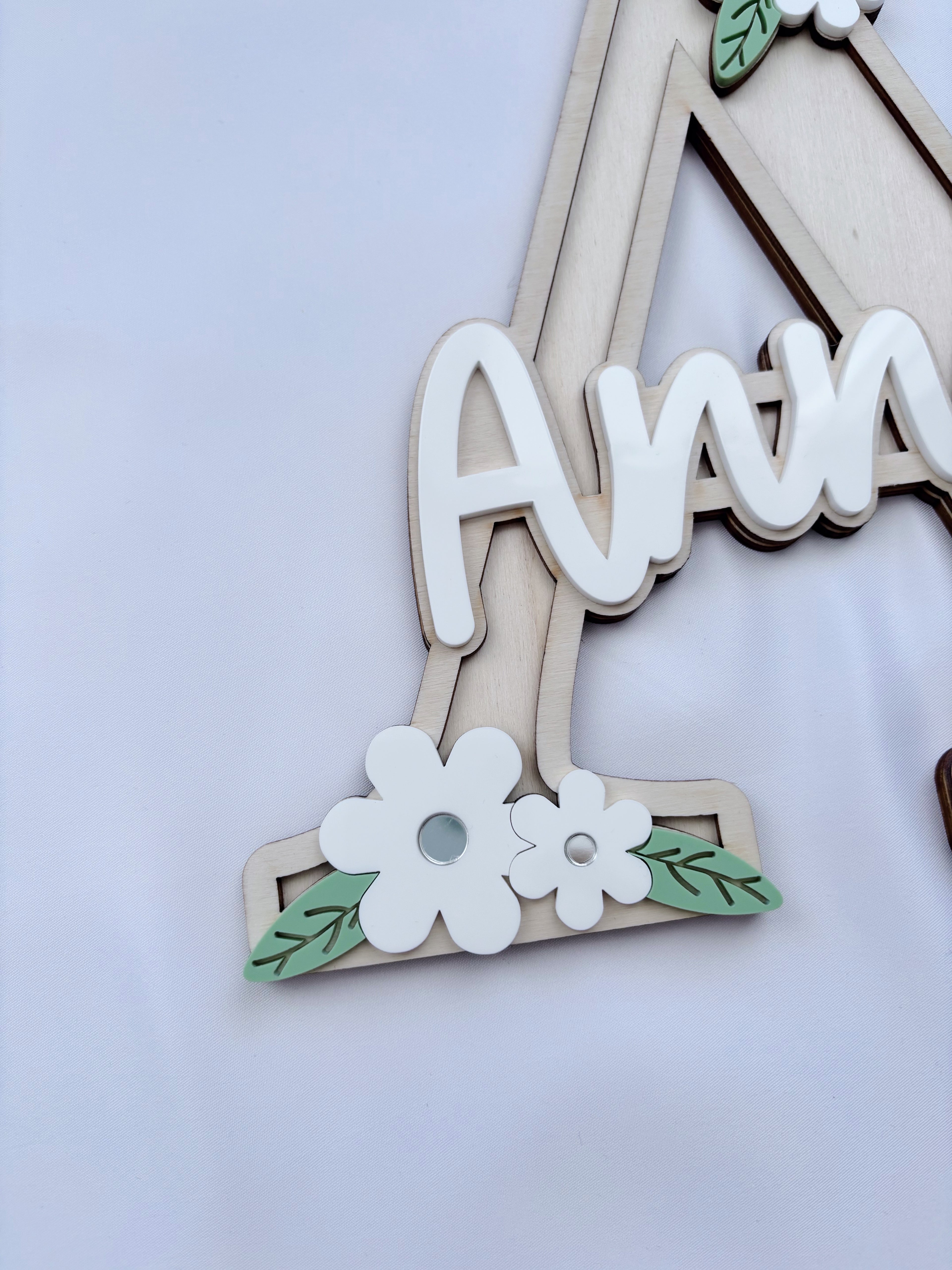 Lettre prénom personnalisée fleur