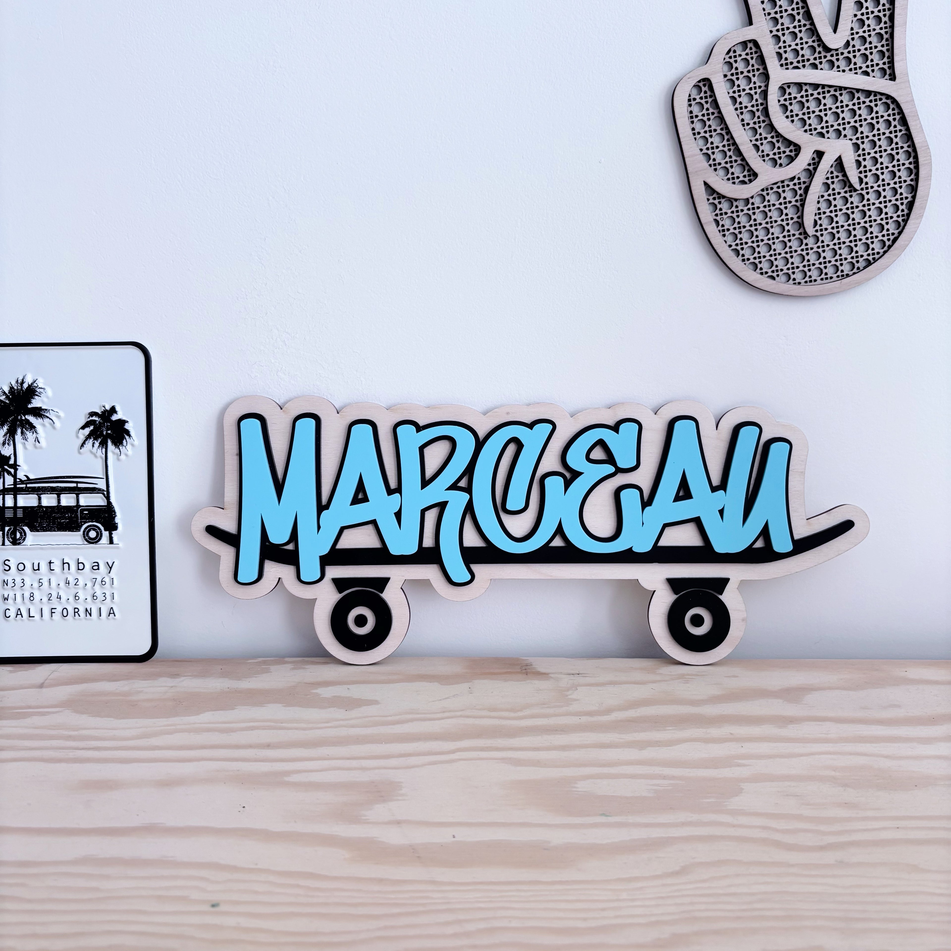 décoration personnalisée enfant  skate board