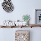 décoration bois prénom personnalisé palmier
