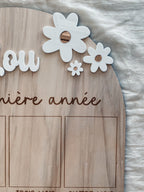 Panneau ma première année marguerite