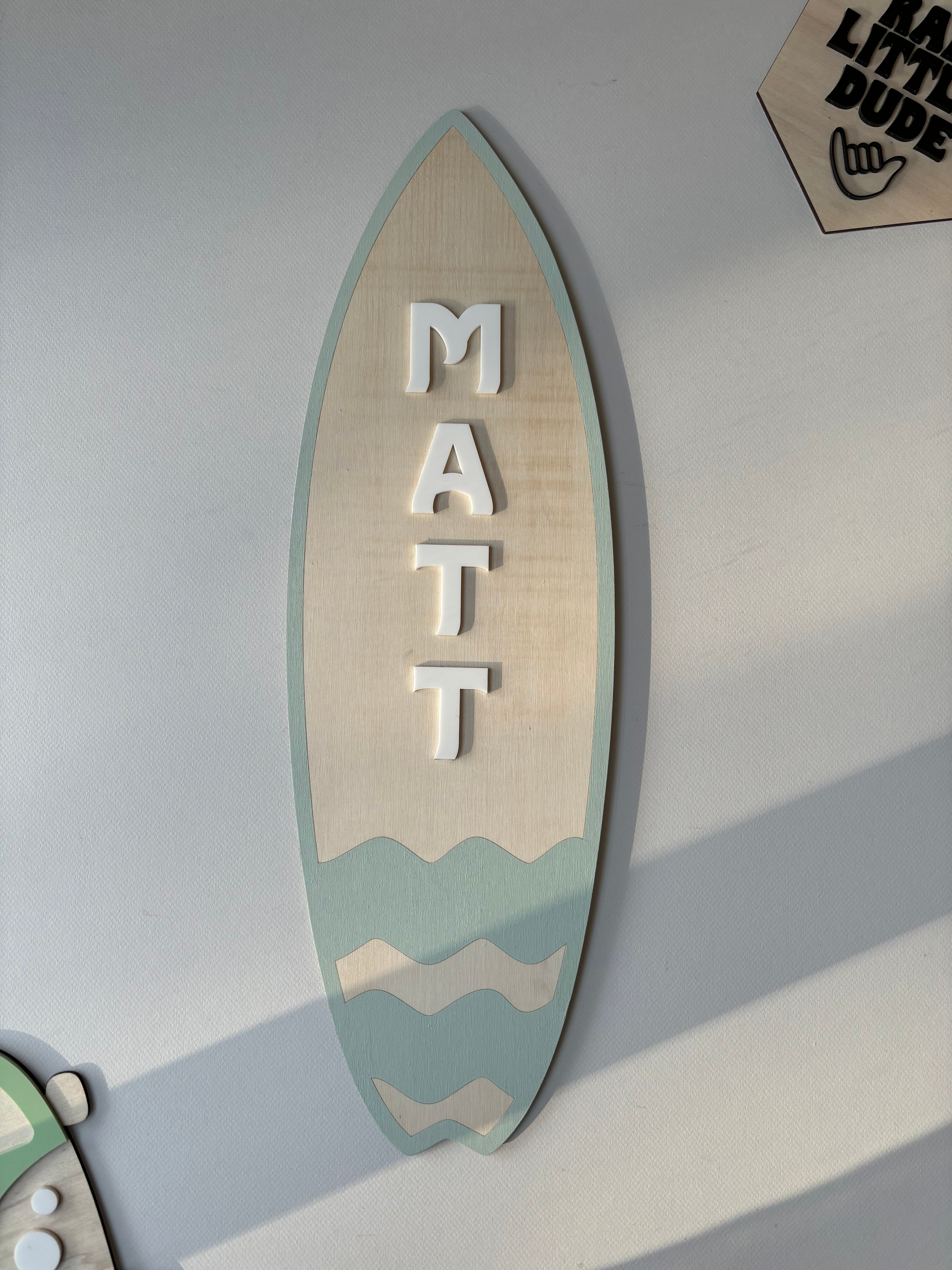 décoration planche de surf pesonnalisée wavy