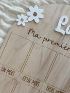Panneau ma première année marguerite