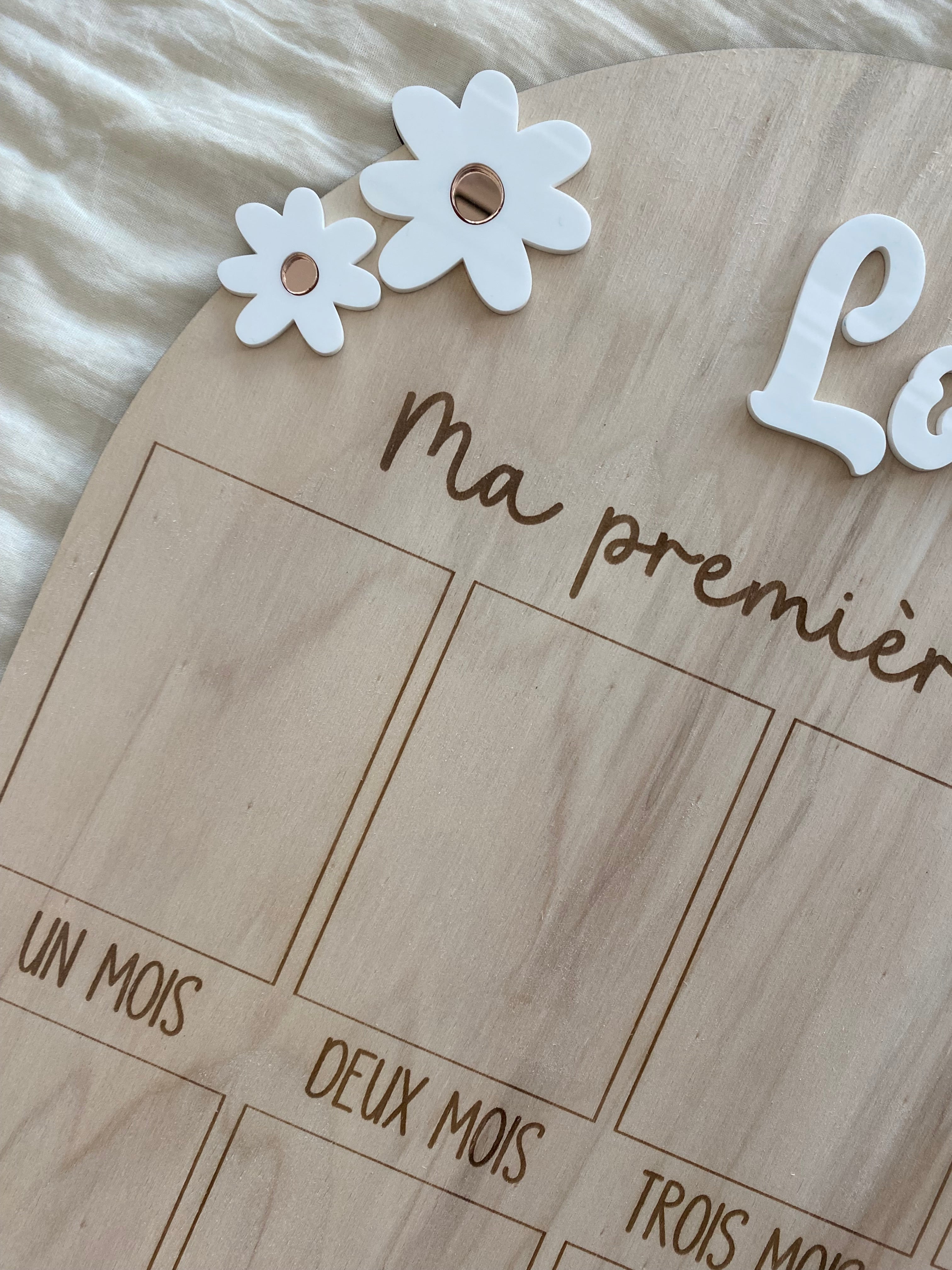 Panneau ma première année marguerite